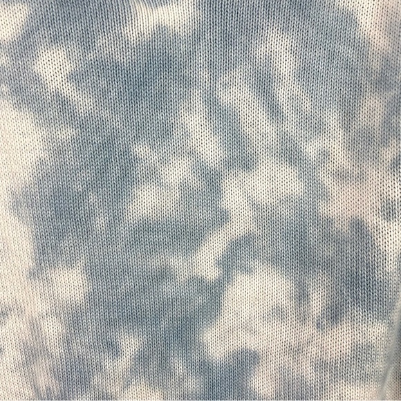 Democracy Bohemian V-Neck Pullover Sweater Light Blue & Tan Tie Dye Size Large - Picture 5 of 15